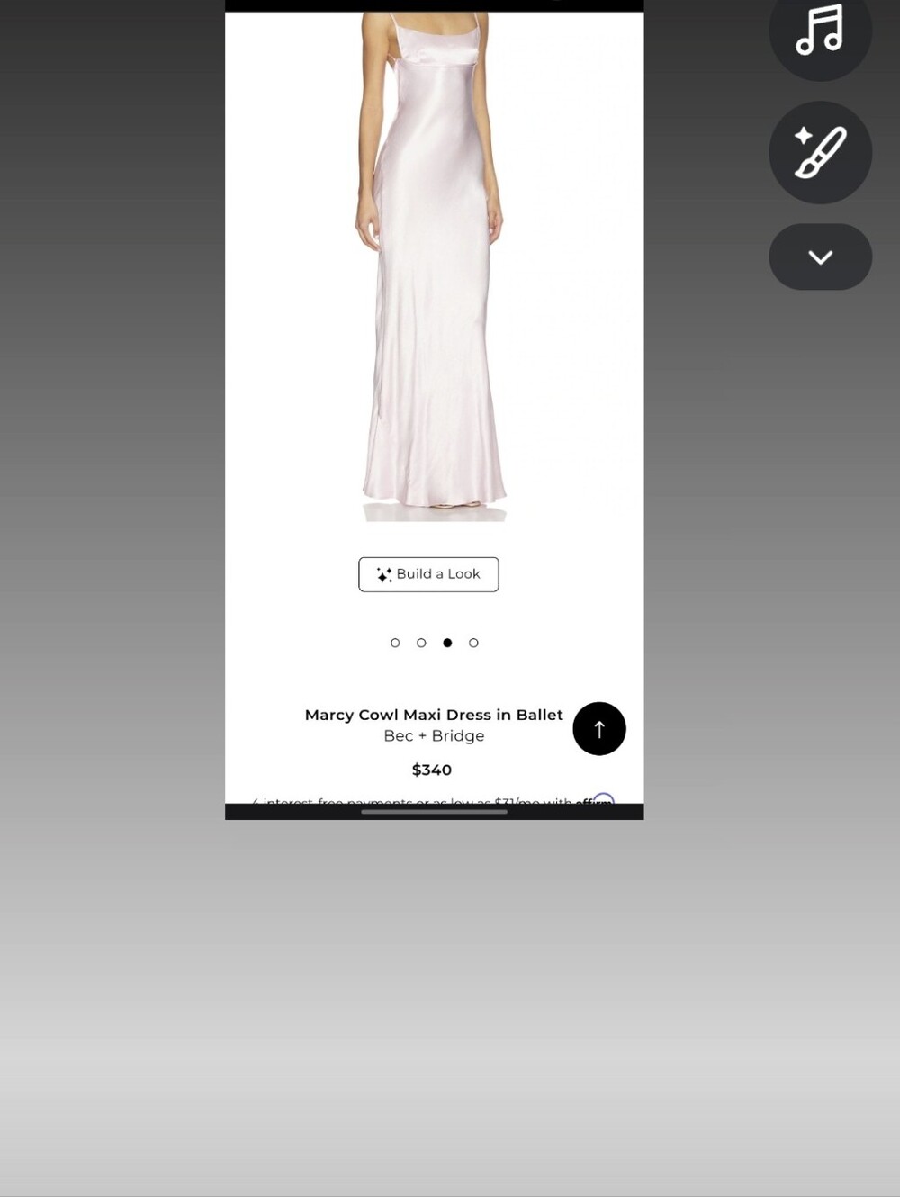 bec + bridge Ballet Pink Satin Cowl Maxi Dress
